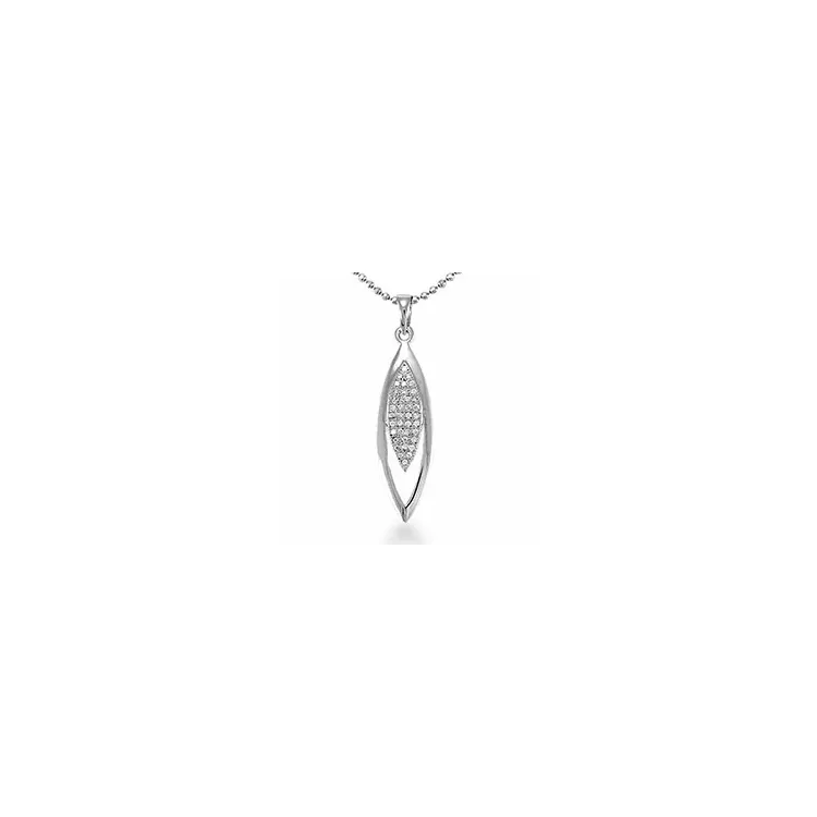 Weißem Zirkon Anhänger aus Silber