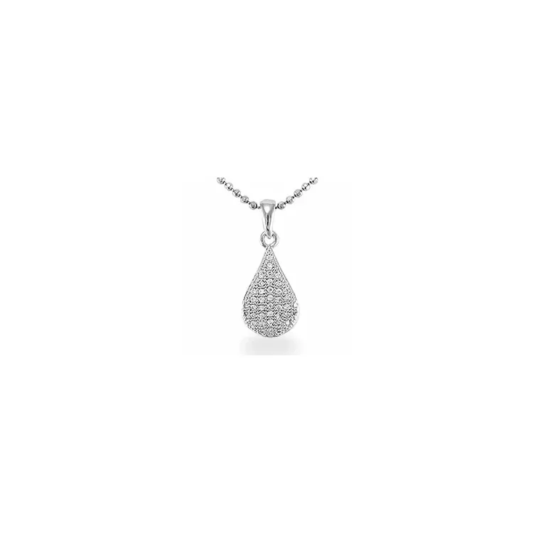 Tropfen Zirkon Anhänger aus Silber