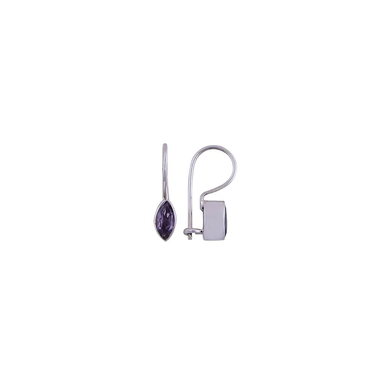 Violettem Amethyst Ohrringe in Silber