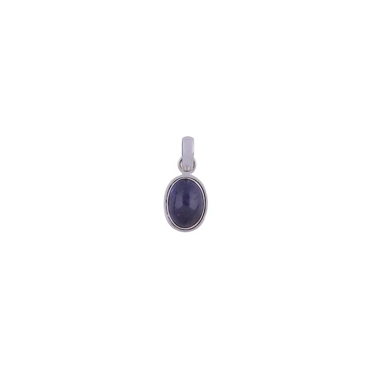 Ovaler violettem Anhänger aus Silber