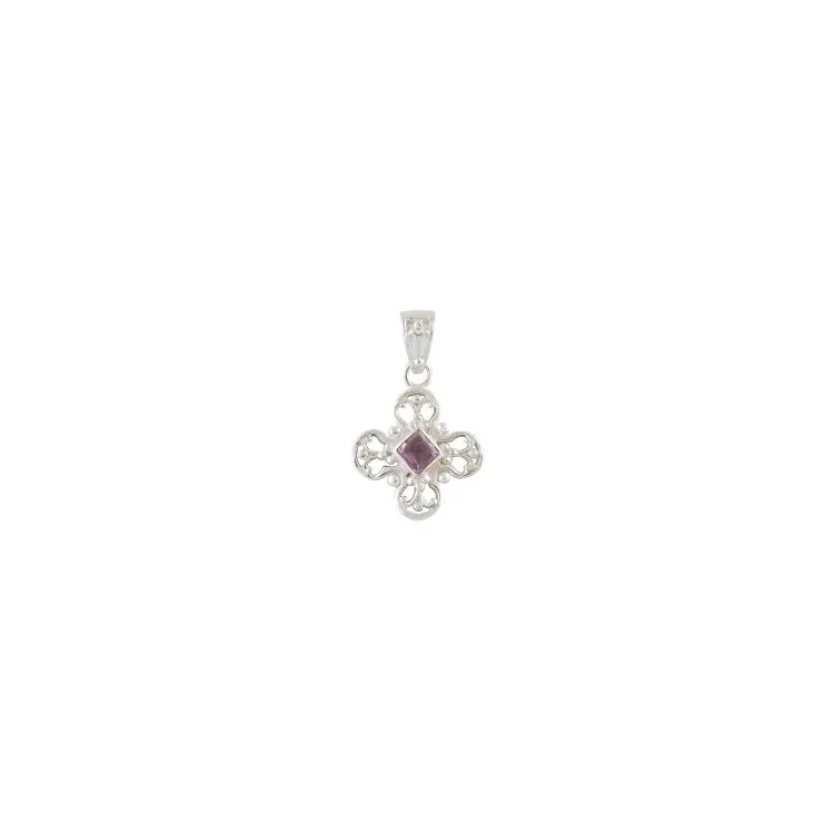 Violettem Amethyst Anhänger aus Silber