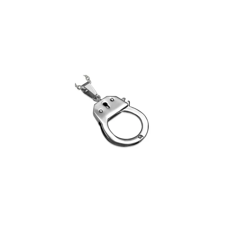 Großer Handschellen Anhänger aus Stahl
