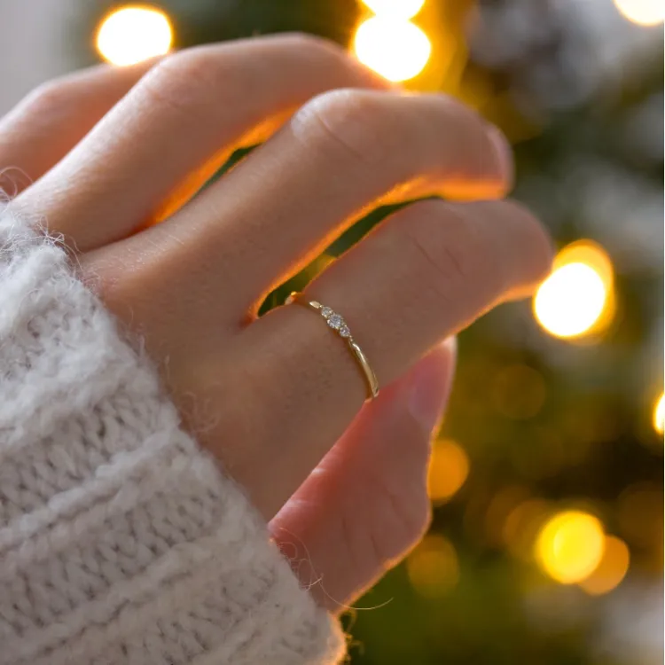 Diamant Ring in 9 Karat Gold 0,07 ct - Simple Diamonds