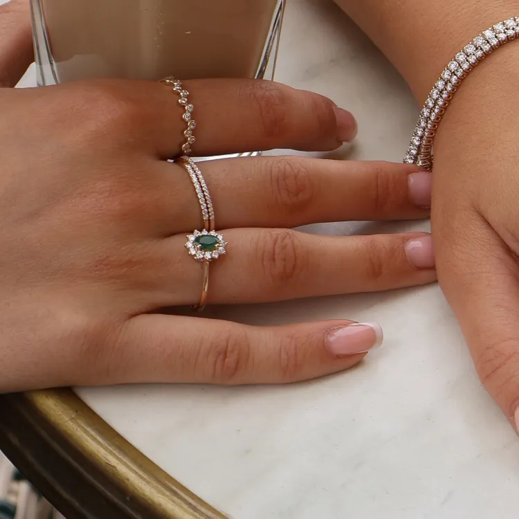 Diamant Ring in 9 Karat Gold 0,14 ct - Simple Diamonds