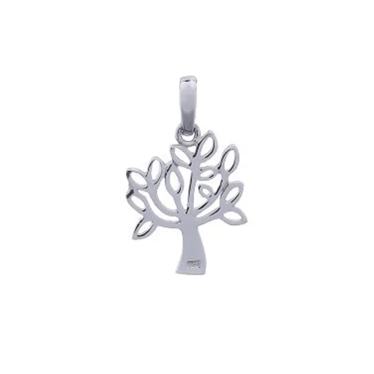 Elegant Lebensbaum Anhänger aus Silber