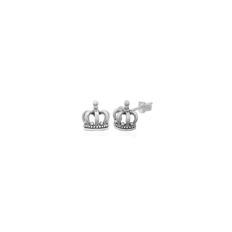 Krone Ohrstecker in Silber