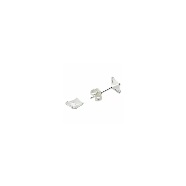 Viereckigem 5 x 5 mm ohrstecker in silber