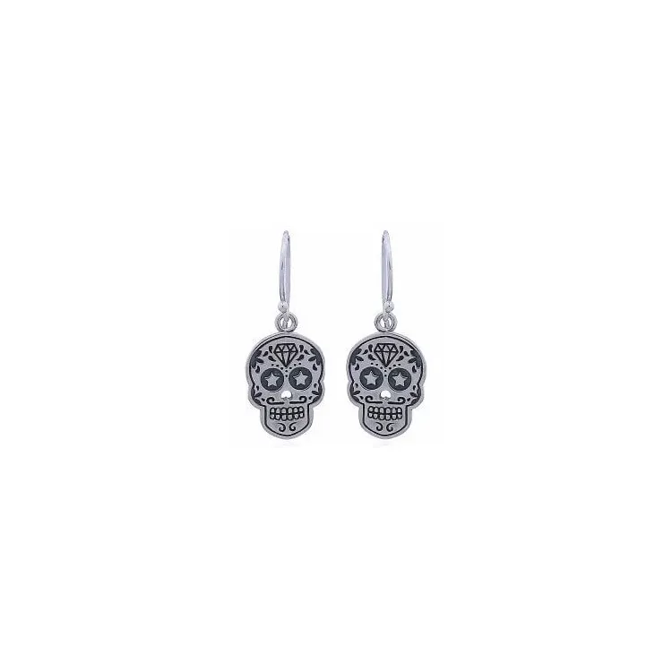 Totenkopf Ohrringe in Silber