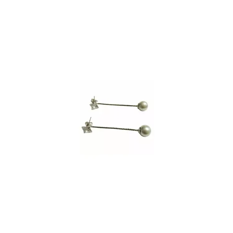 Perle Ohrstecker mit Perlen in Silber