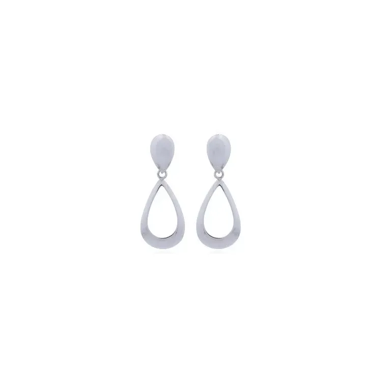 Tropfen Ohrstecker in Silber
