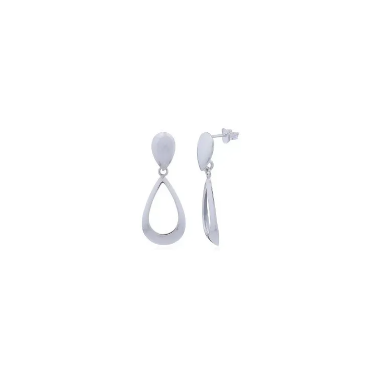 Tropfen Ohrstecker in Silber