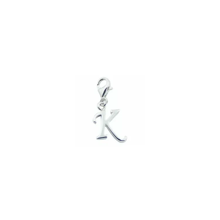 preiswerten Charm Anhänger aus Silber Buchstabe K