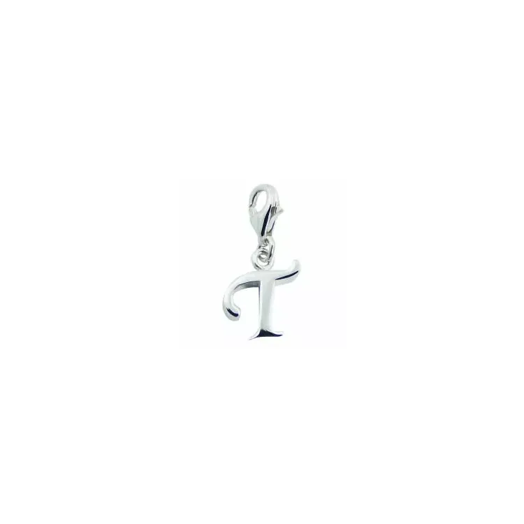 charms schmuck Charm Anhänger aus Silber Buchstabe T