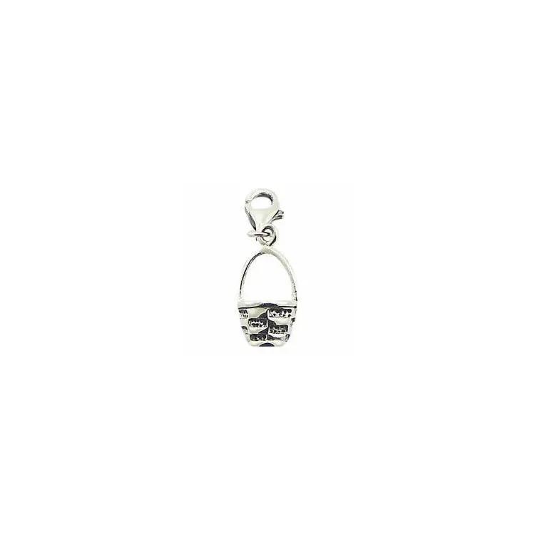 Klein Korb Charm Anhänger aus Silber 