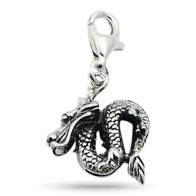 Chinesisch Drachen Charm Anhänger aus Silber