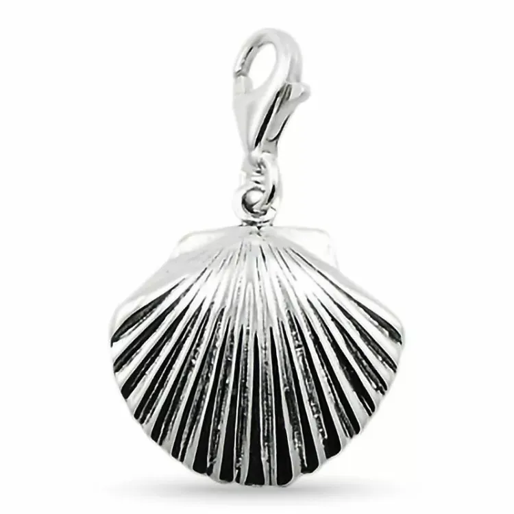 Muschel Charm Anhänger aus Silber 