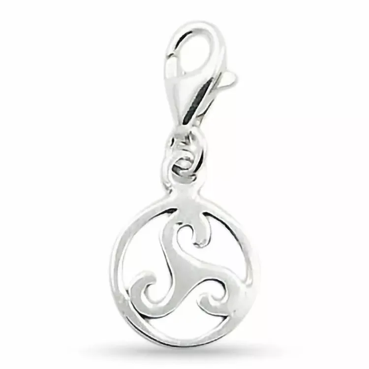 runder Charm Anhänger aus Silber