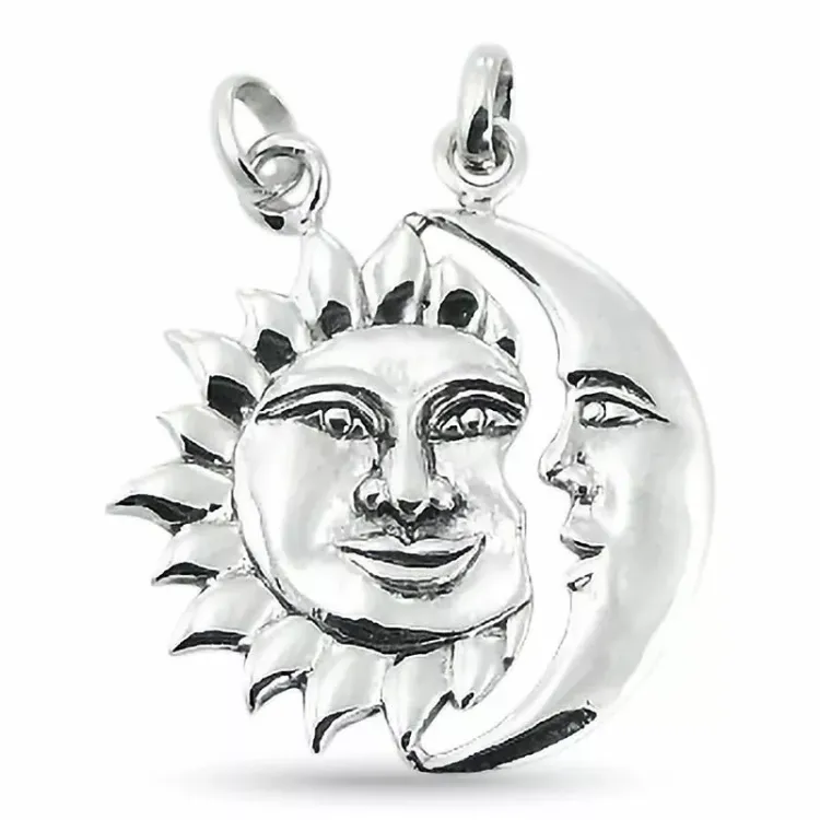 Großer Sonne Anhänger aus Silber