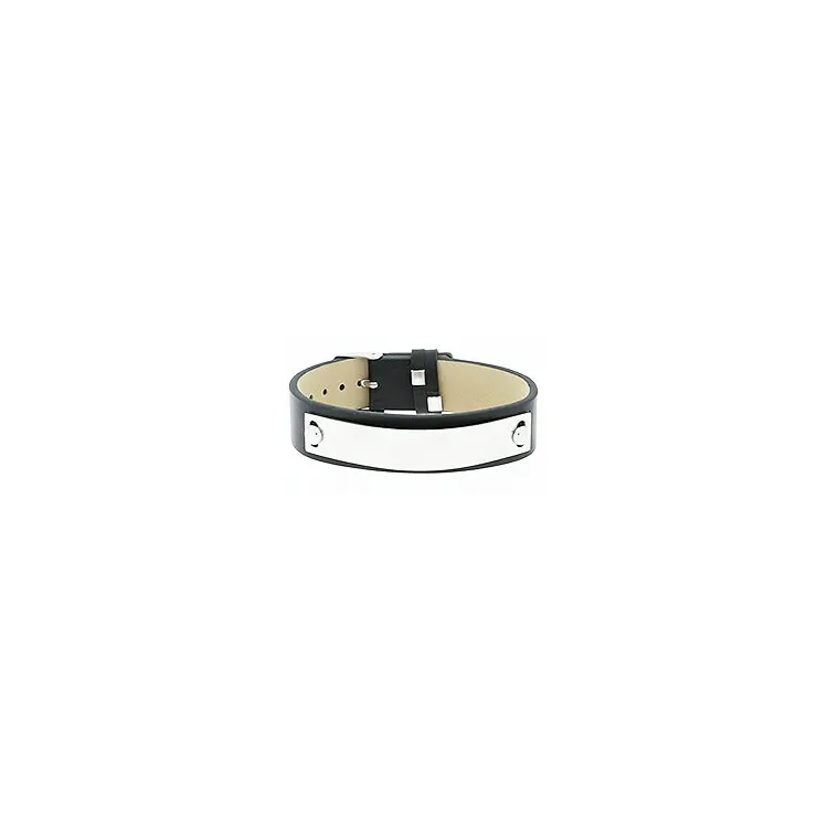 Hard Steel Armband in Leder mit Edelstahl