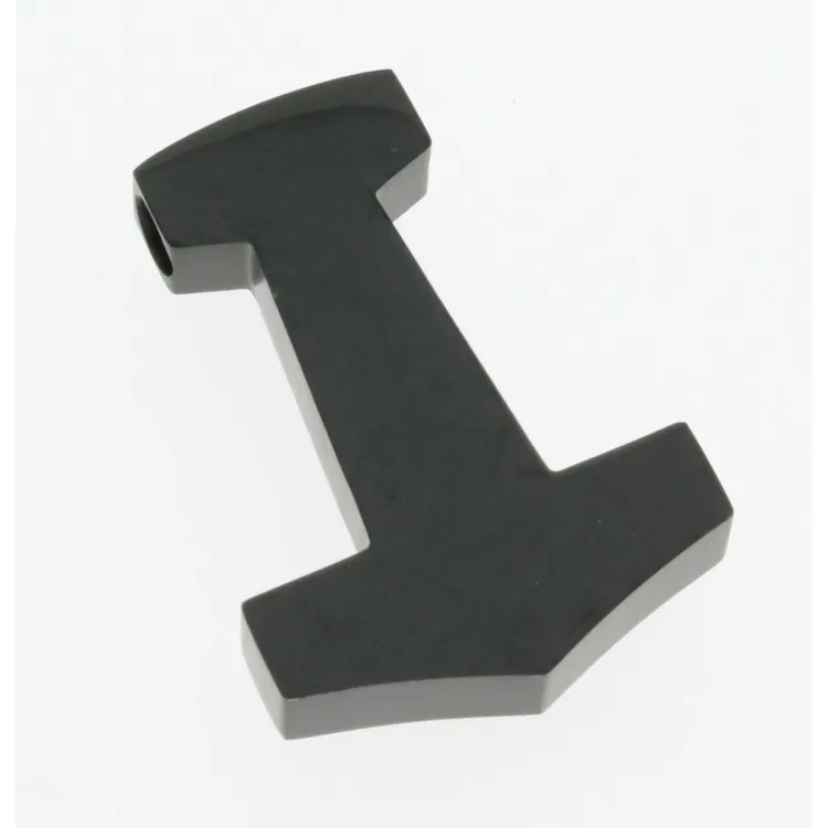 Hard Steel Thors Hammer Anhänger in Schwarzer Stahl