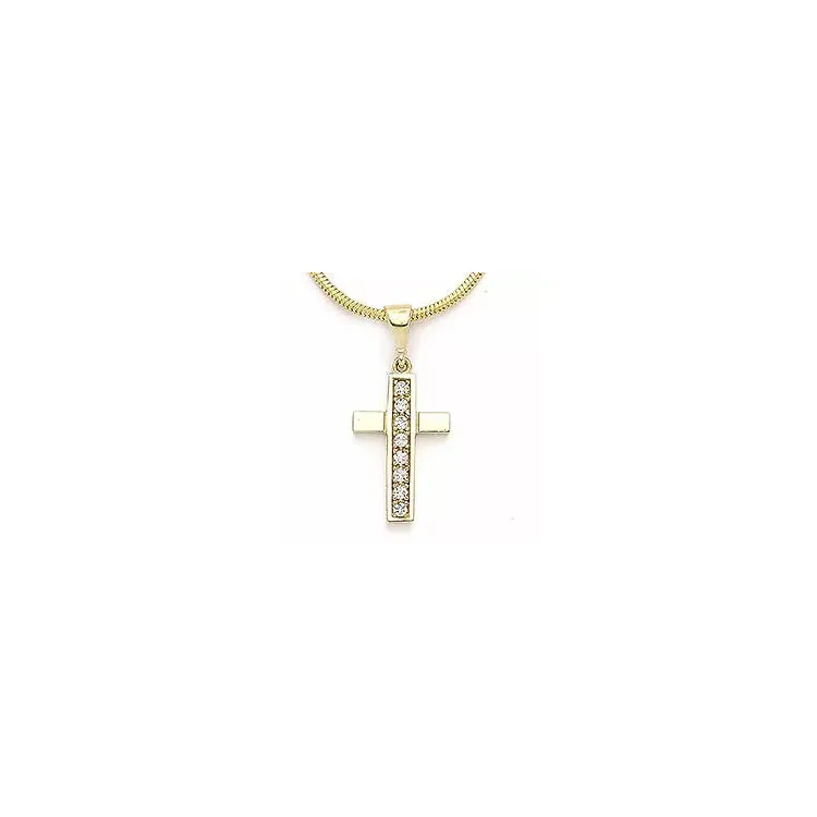 Elegant Kreuz Anhänger aus 14 Karat Gold
