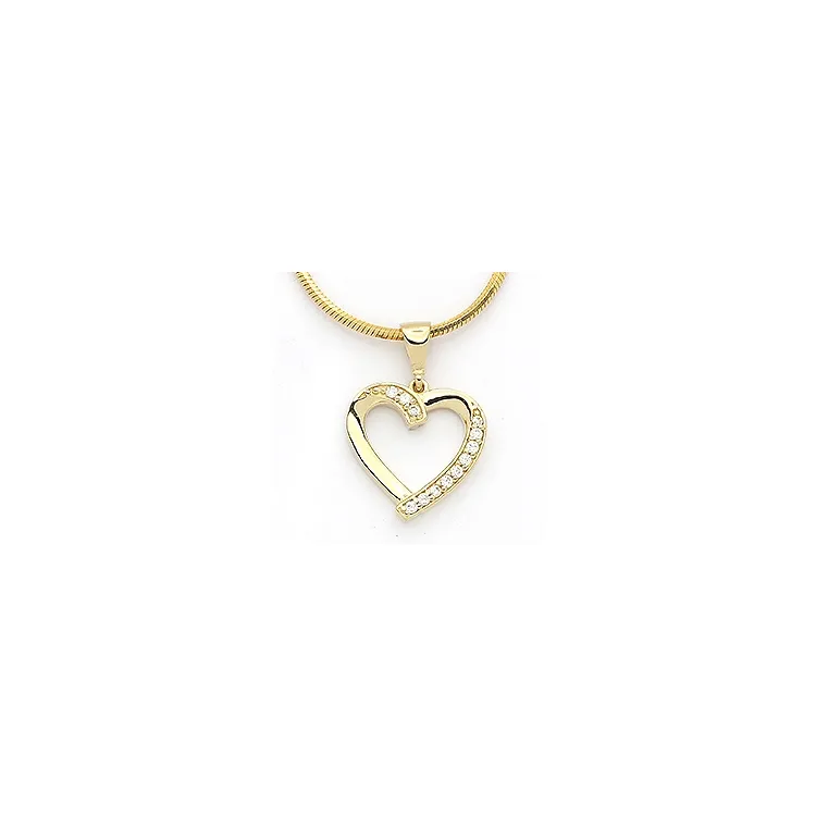 Herz Zirkon Anhänger aus 14 Karat Gold