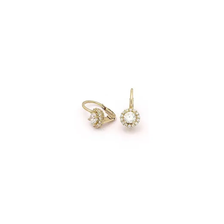runden Ohrringe in 14 Karat Gold mit