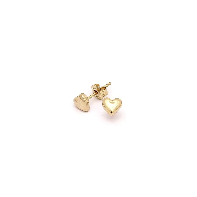 Elegant Herz Ohrringe in 14 Karat Gold