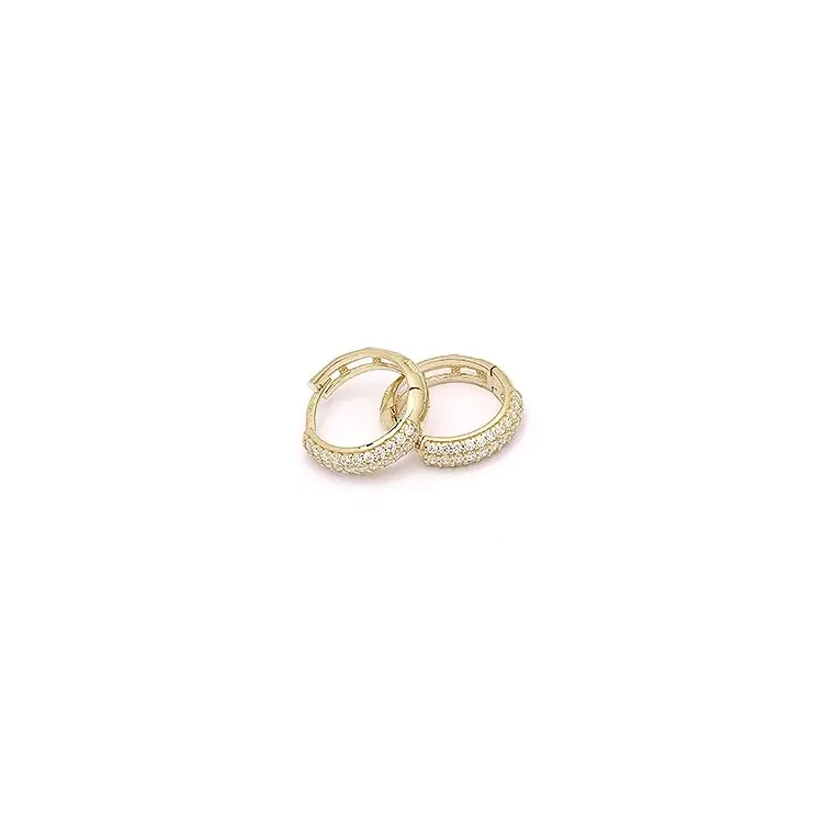 Kreolenohrringe in 14 Karat Gold mit 