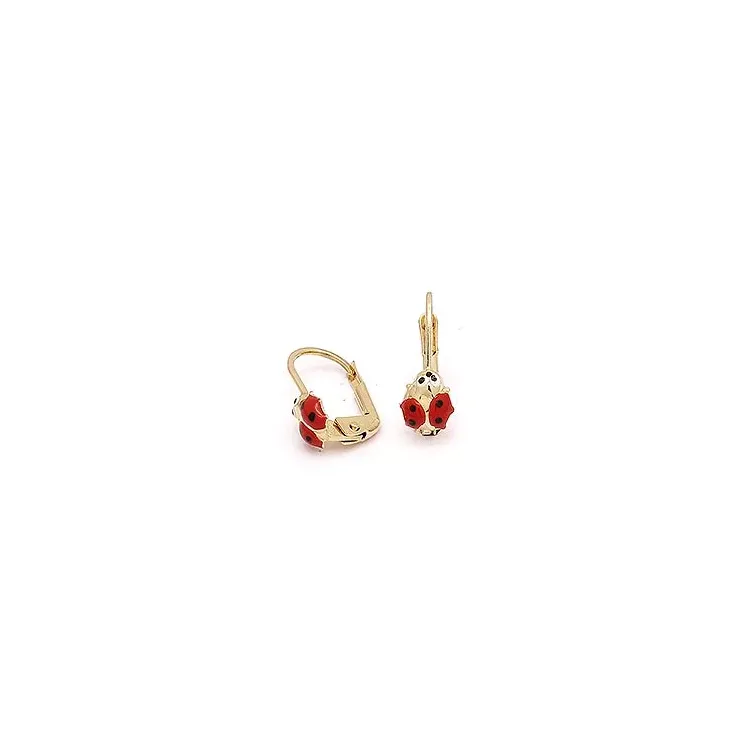 Marienkäfer Ohrringe in 14 Karat Gold mit