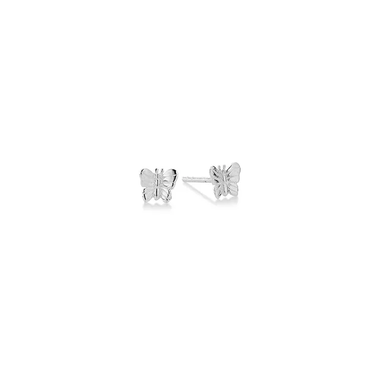 Kleinen Aagaard Schmetterling Ohrringe in Silber