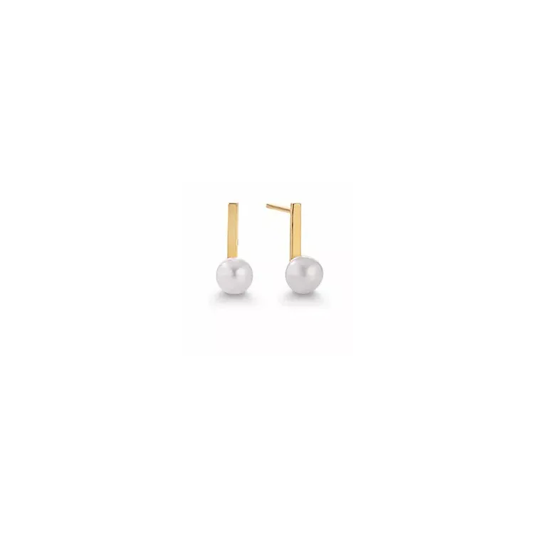 Damen Kranz und Ziegler Perle Ohrringe in 8 Karat Gold