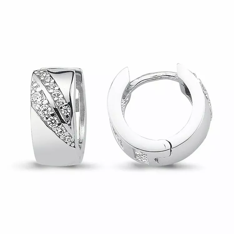 13 mm Kreole in rhodiniertem Silber