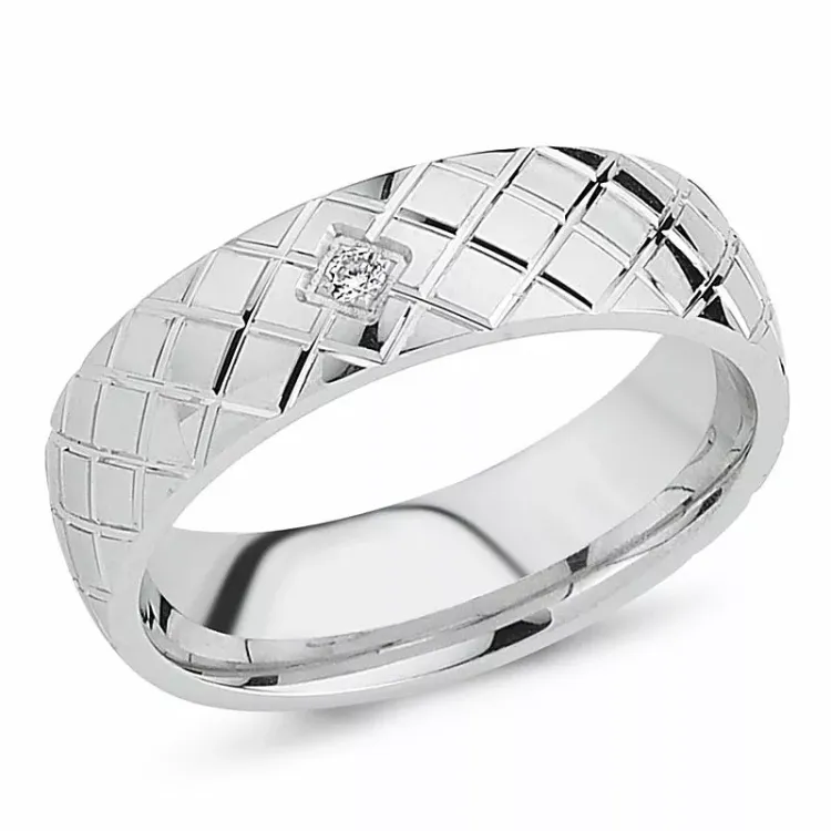 Zirkon Ring aus rhodiniertem Silber