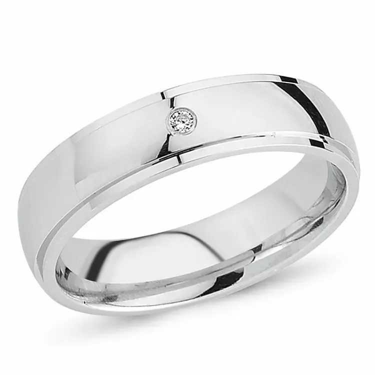 Zirkon Ring aus rhodiniertem Silber