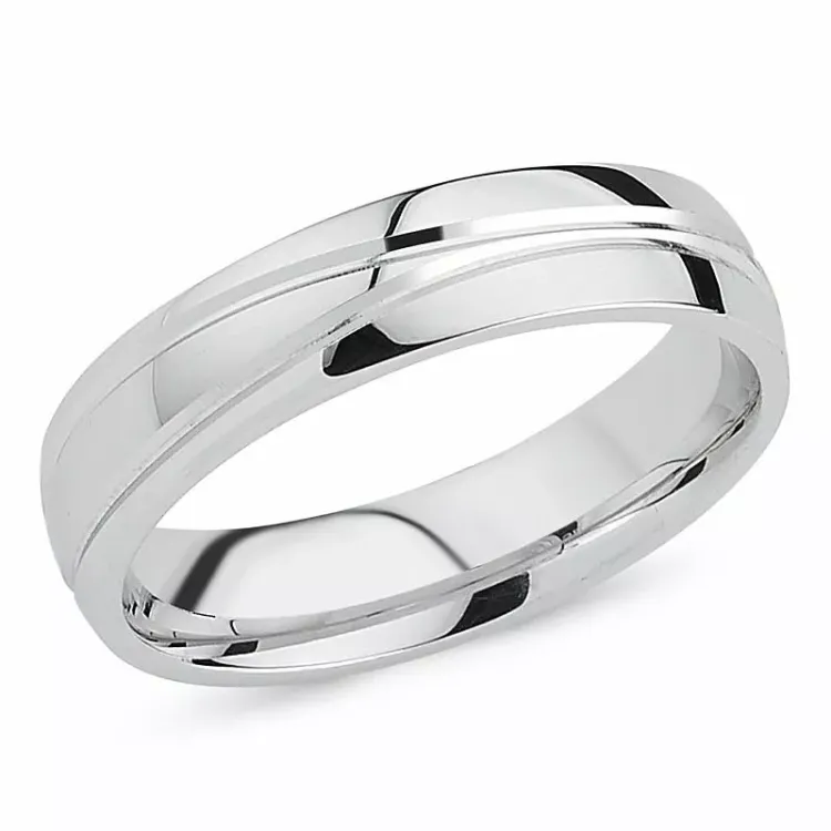 Herrenring aus rhodiniertem Silber