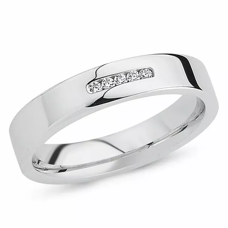Zirkon Ring aus rhodiniertem Silber