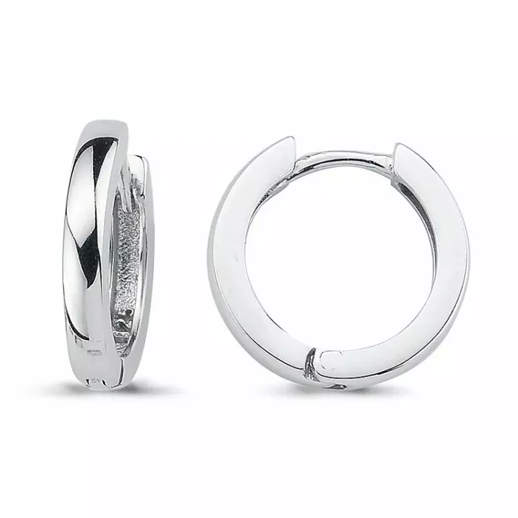 13 mm Kreole in rhodiniertem Silber