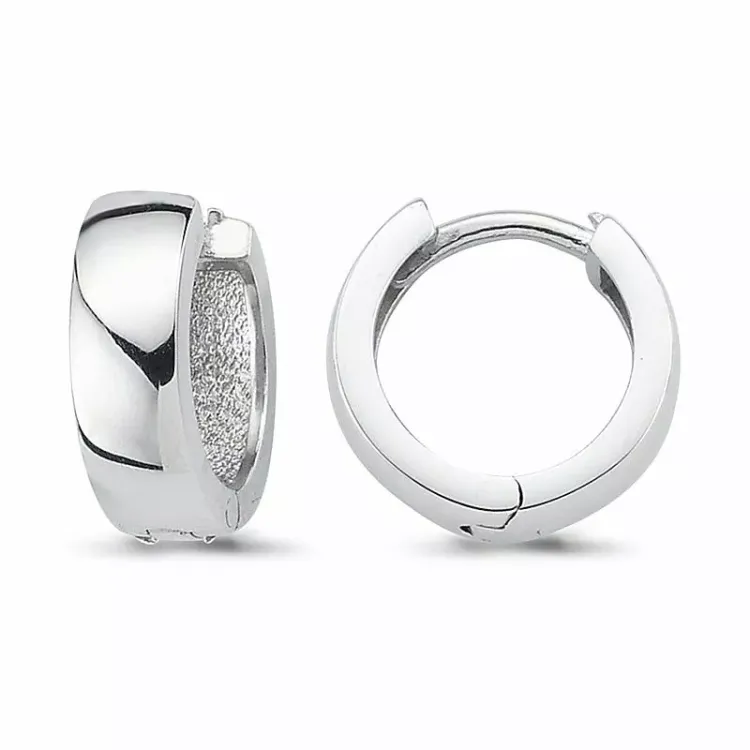 13 mm Kreole in rhodiniertem Silber