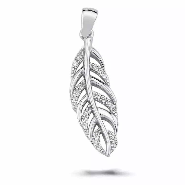 Zirkon Anhänger aus rhodiniertem Silber