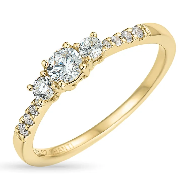 Zirkon Ring aus 9 Karat Gold