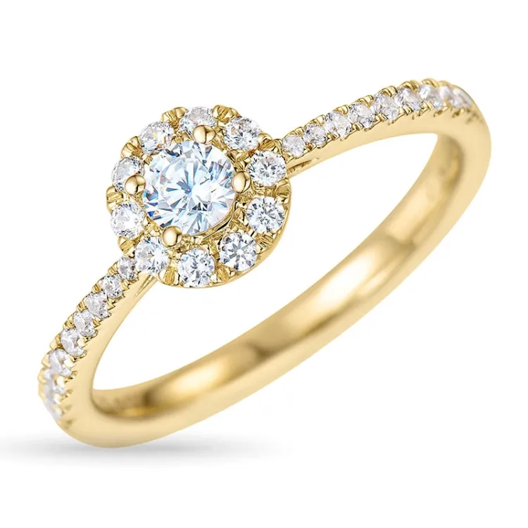 Zirkon Goldring aus 9 Karat Gold