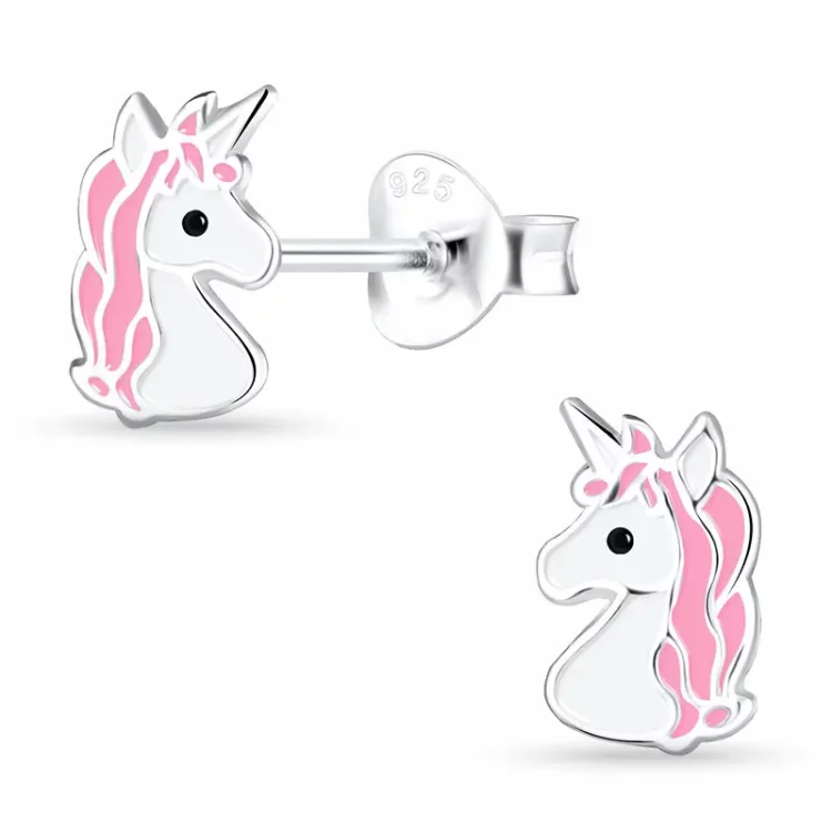 Einhorn Kinderohrringe in Silber - Little Ones
