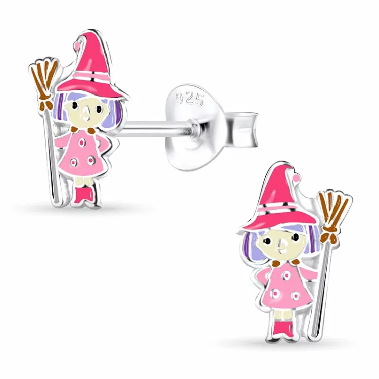 Hexen Kinderohrringe in Silber - Little Ones