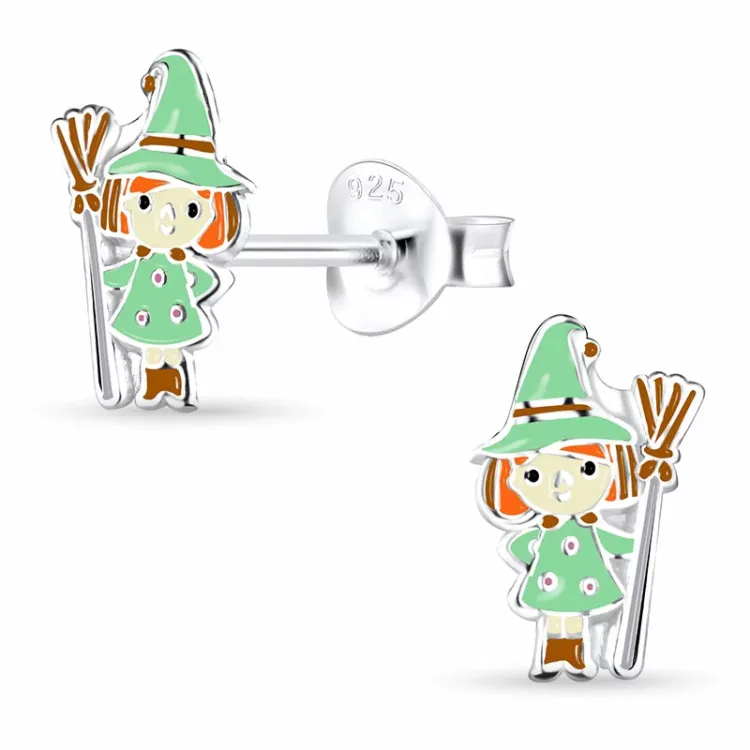 Hexen Kinderohrringe in Silber - Little Ones