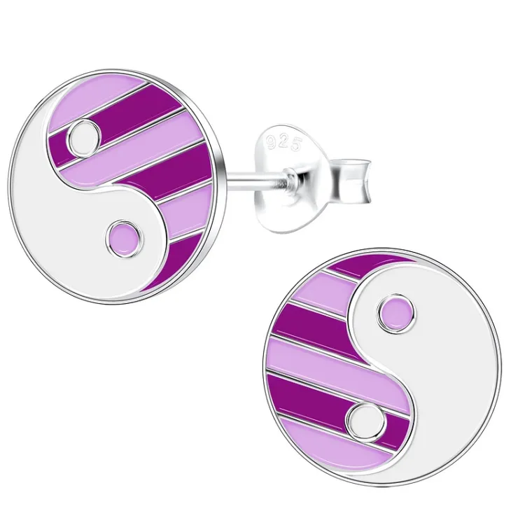 Yin Yang Kinderohrringe in Silber - Little Ones