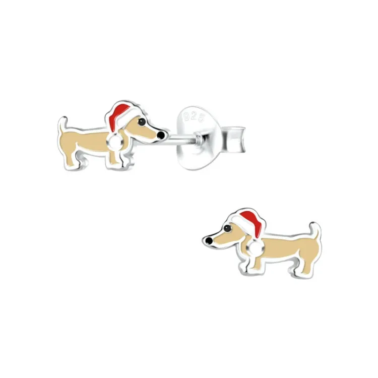 Hunde Kinderohrringe in Silber - Little Ones