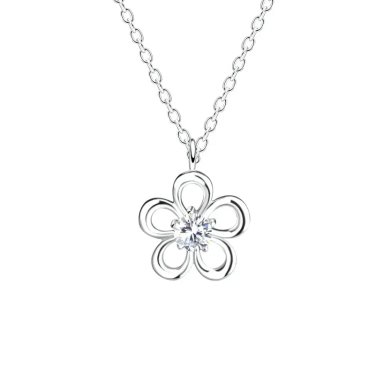 Blumen Halskette mit Anhänger aus Silber - Little Ones
