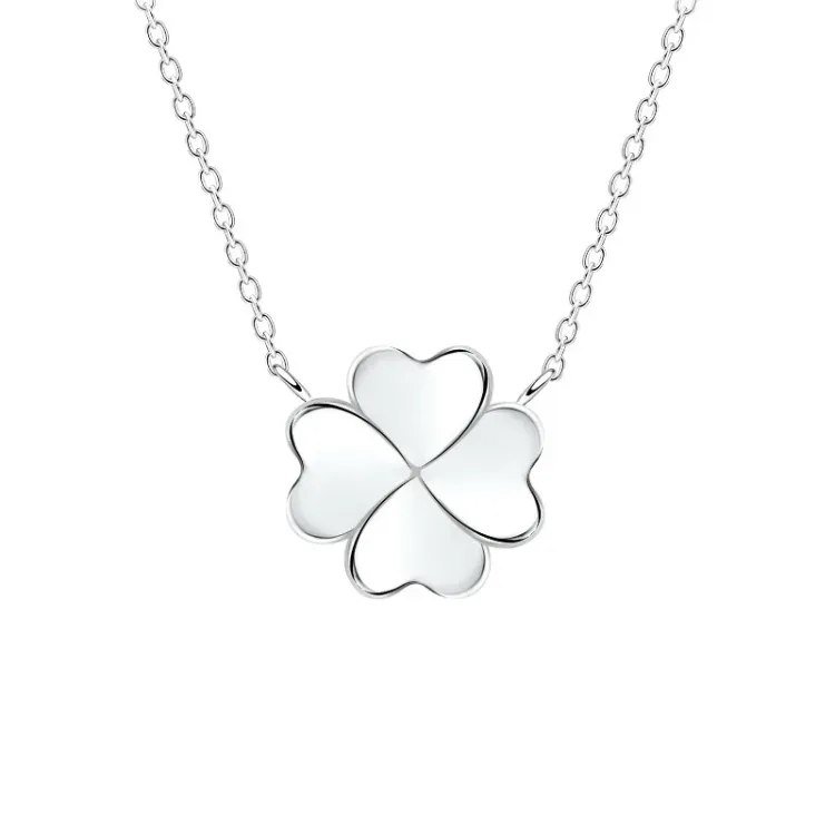 Kleeblatt Halskette mit Anhänger aus Silber