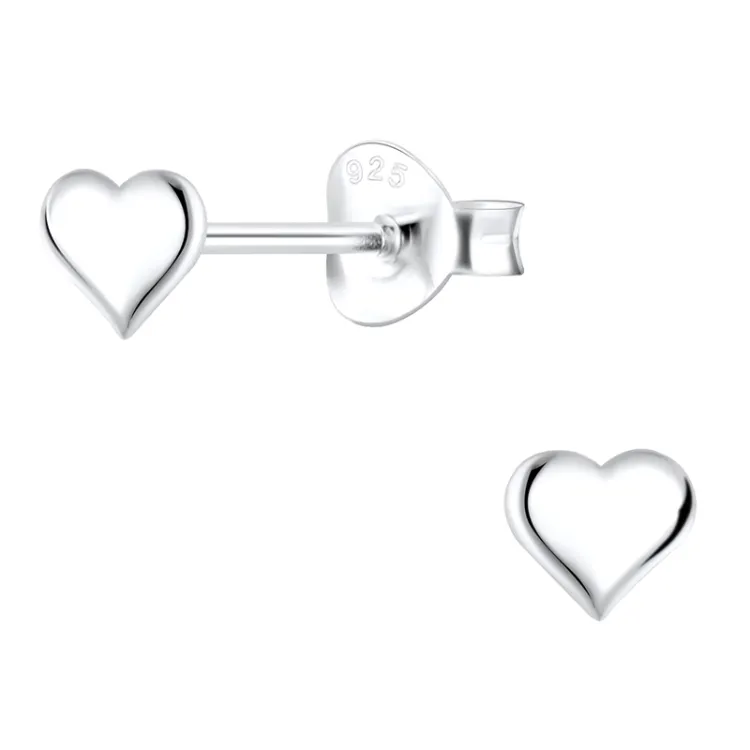 Herz Kinderohrringe in Silber - Little Ones